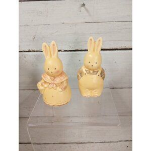 Vintage Set Of 2 Midwest Imports Bunnies Easter Spring Decor
